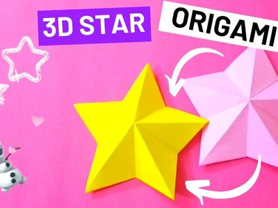 ORIGAMI STAR. How to make 3D origami Christmas star tree decoration. origami Christmas star EASY