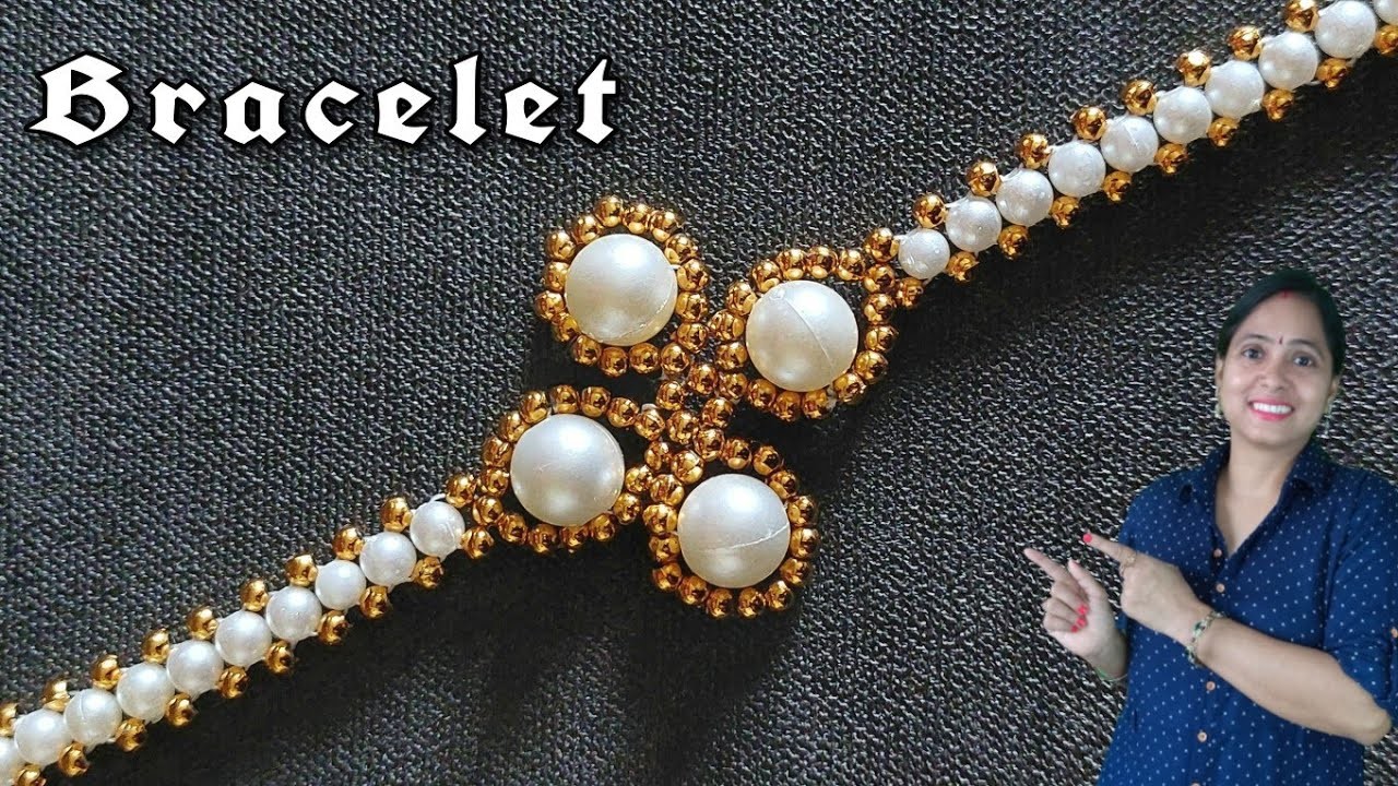 PEARL BRACELET SIMPLE N EASY DESIGN | Handmade Christmas Jewellery Making Ideas