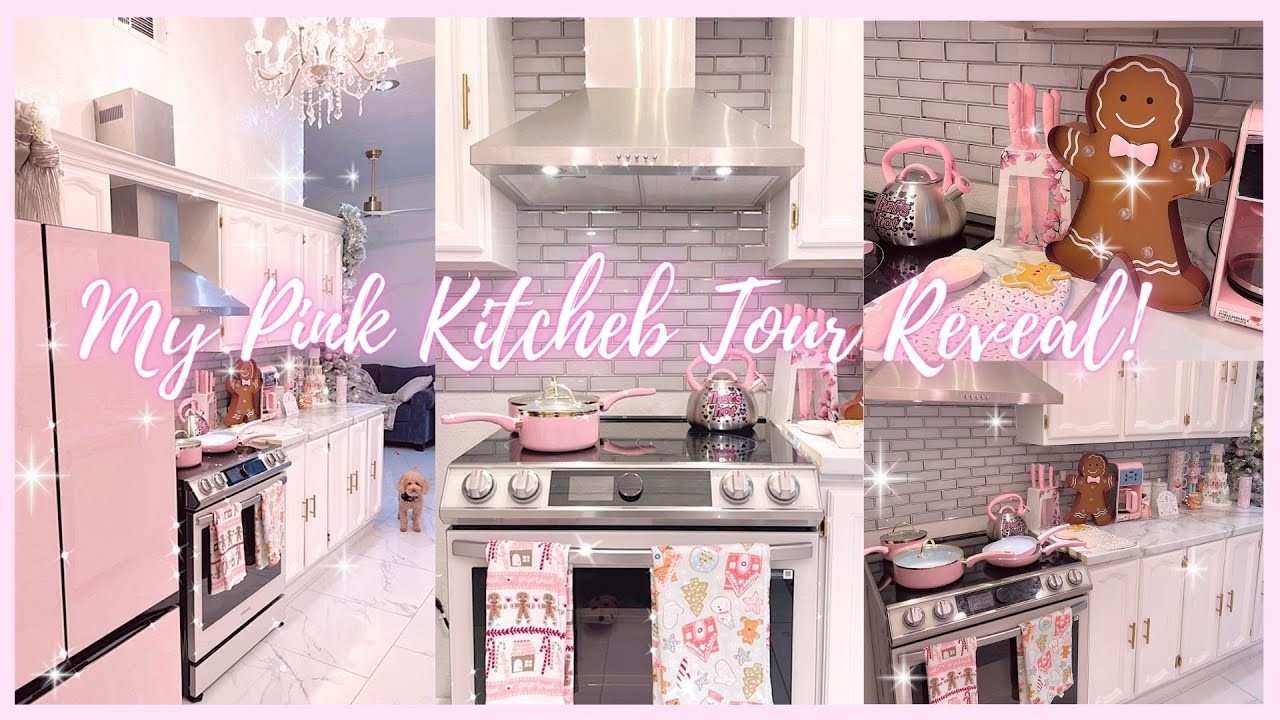 PINK KITCHEN TOUR!.WHAT I GOR FOR CHRISTMAS!