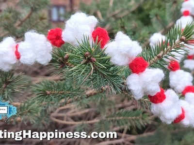 ???????? QUICK & EASY Crochet Christmas Popcorn Garland Tutorial