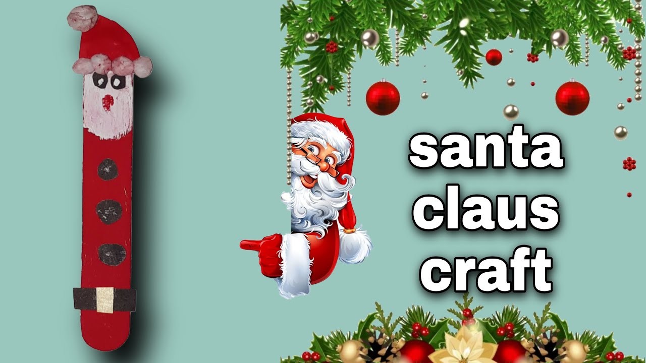 Santa Claus Craft| Christmas Craft With Popsicle Sticks