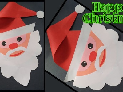 Santa Claus face from paper | Christmas Decoration Ideas | Christmas Craft | @SuhithArtsandCrafts