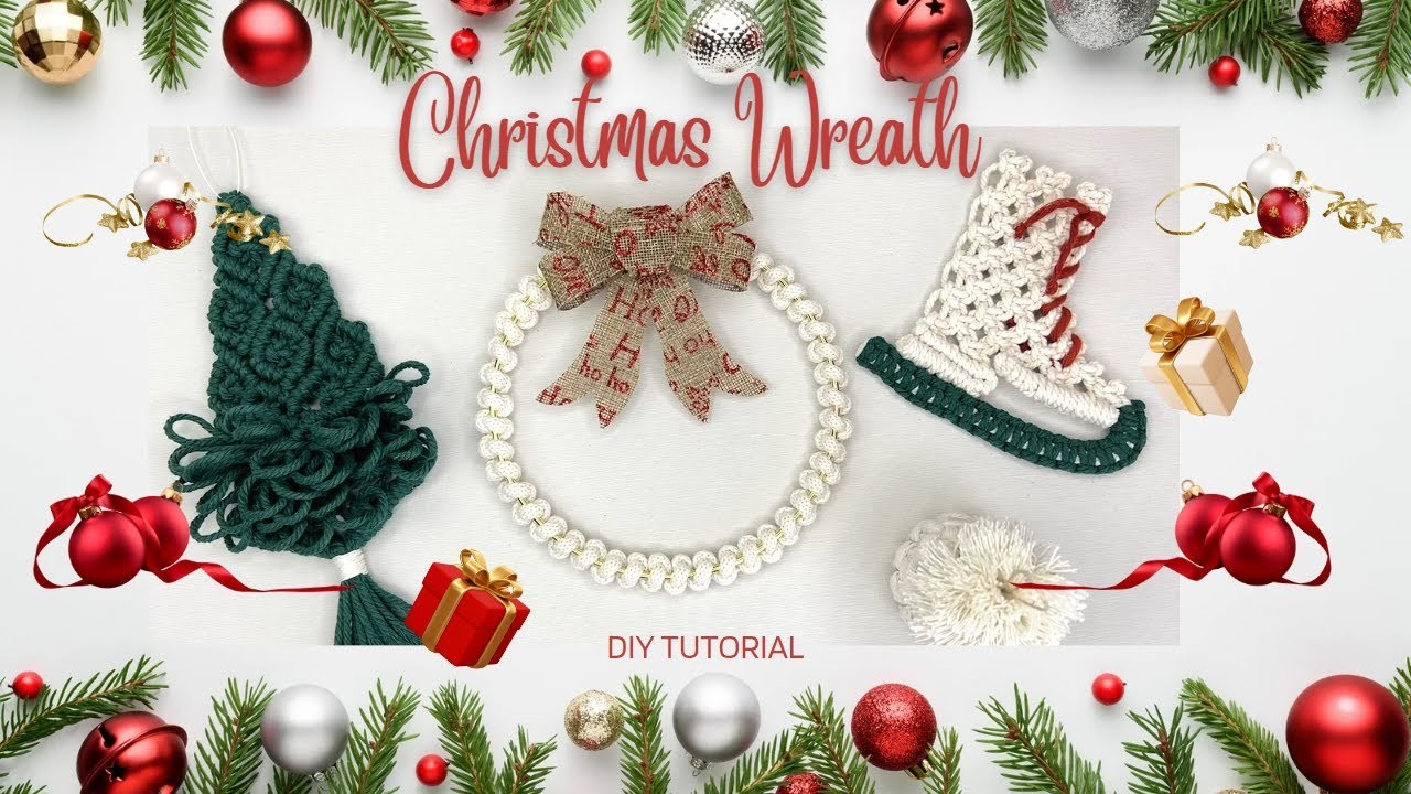 Super Easy Christmas Ornament. DIY Christmas Decoration. Quick and Easy to make Christmas Wreath