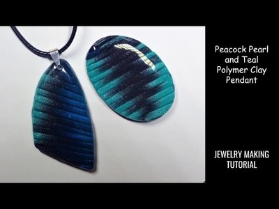 Teal Polymer Clay Pendant - Jewelry Making Tutorial - How To Make Jewelry