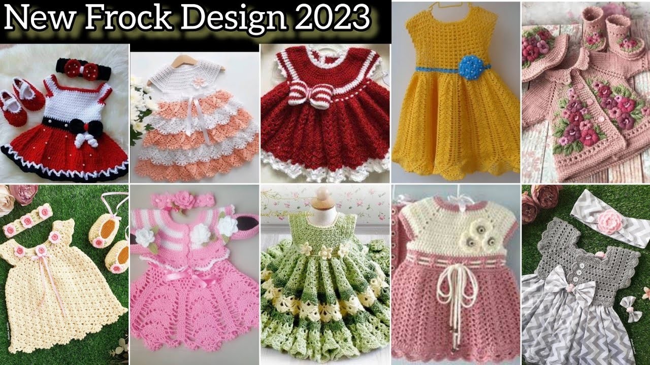 Top 100 Crochet handmade baby girl frock pattern new design 2023 | Lastest Crochet baby frock design