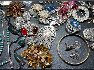 Vintage Jewelry Unbagging Costume, 14K & Sterling, Gemstones and More!!
