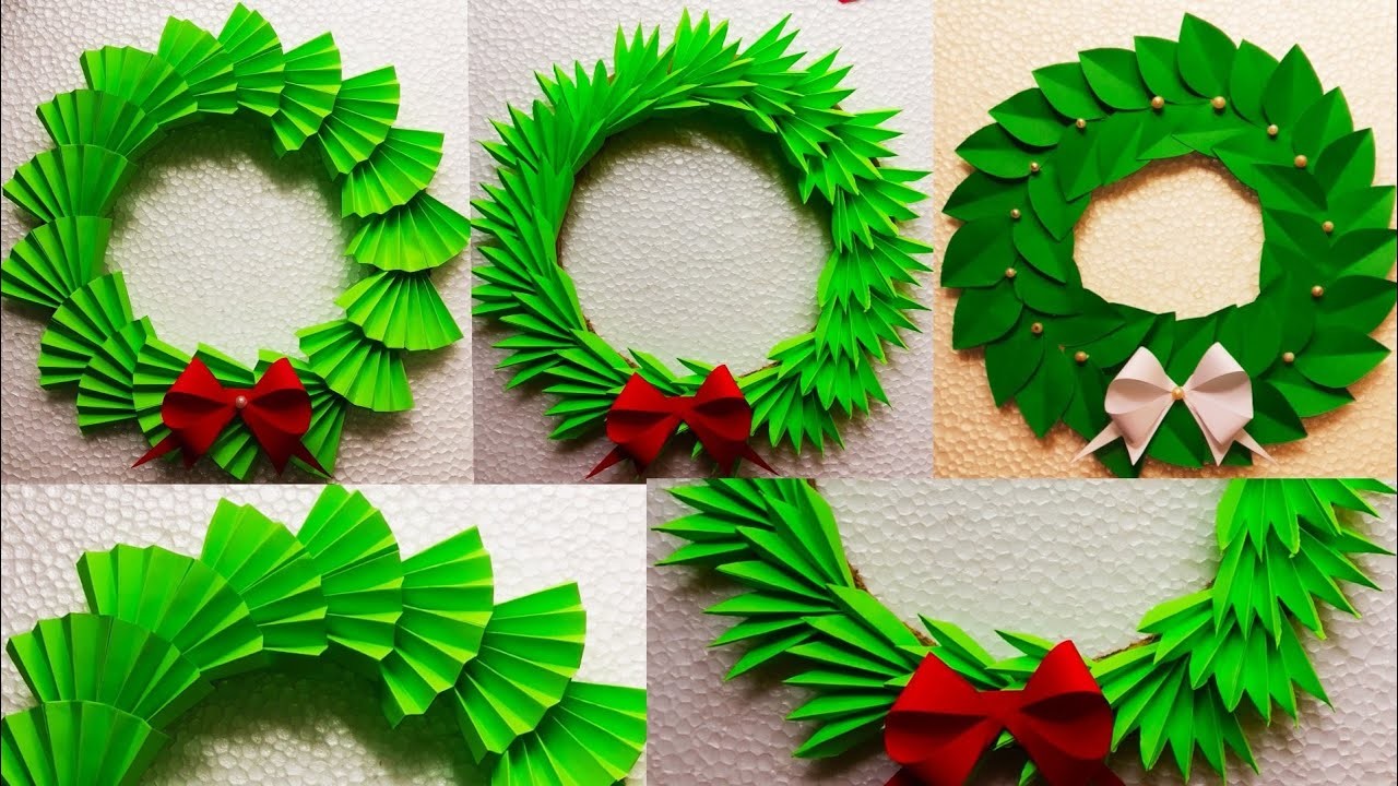 3 beautiful Christmas wreath making ideas|Christmas craft making|paper craft|@Rudipapercraftlover