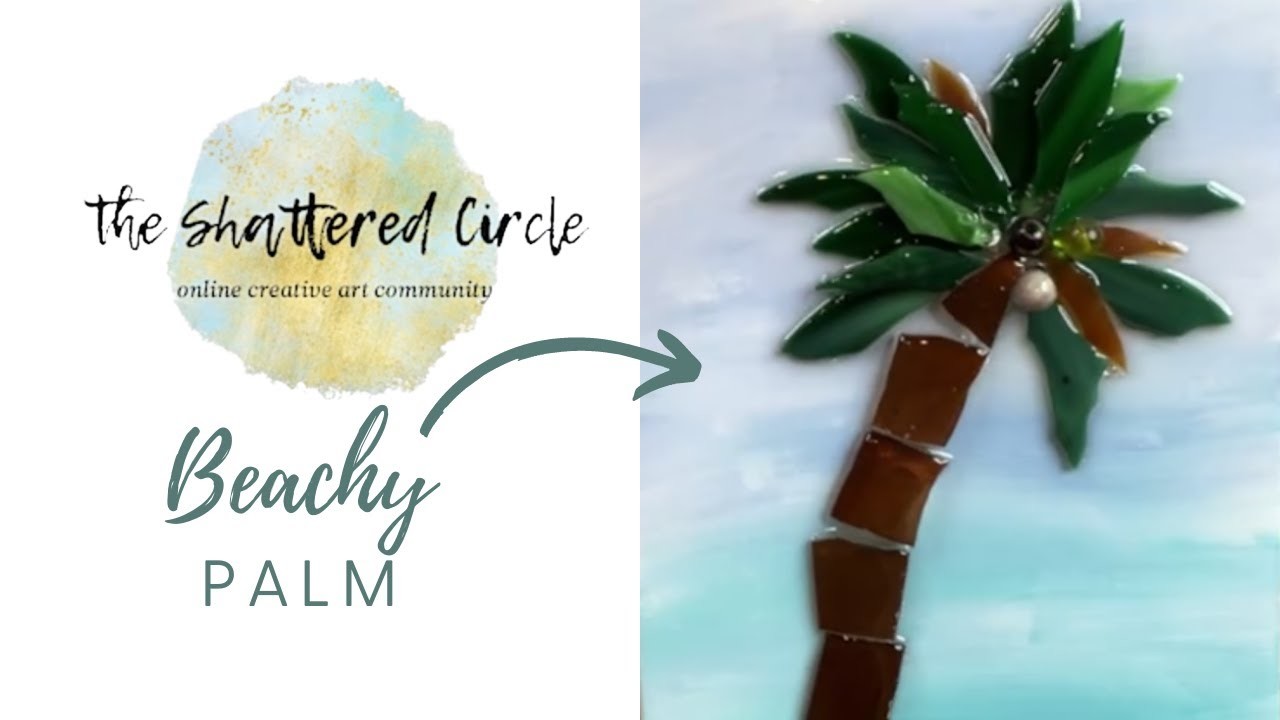 Beachy Palm (Glass & Resin Art Tutorial)