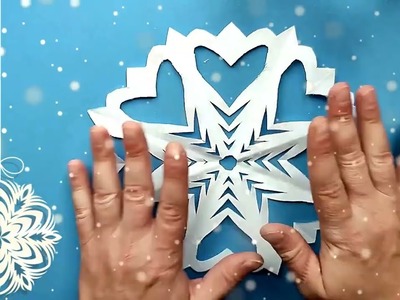 Beautiful paper snowflake MAKE IT craft ideas easy craft paper snowflakes.cutting out of paper✅❄
