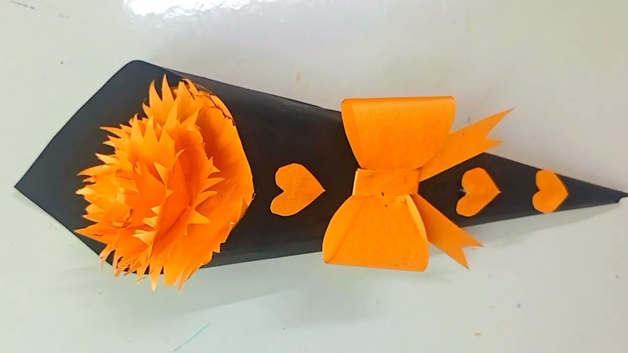 Bouquet making ideas. bouquet making at home. bouquet of flowers. bouquet making with easy paper