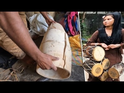 Dholak Making | Cheapest And Fastest Dholak Making Craft.