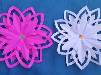 DIY Easy aper Flower Making | Christmas decoration ideas | Paper Origami Craft | Christmas Ornament