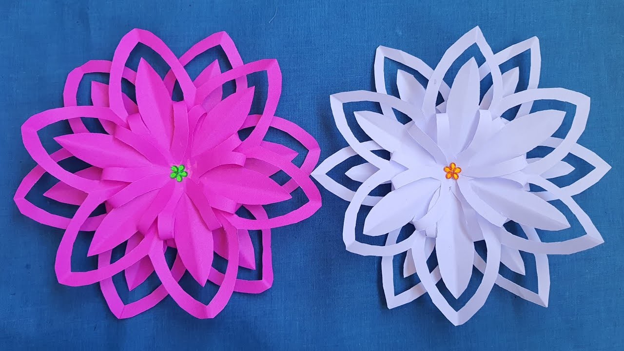 DIY Easy aper Flower Making | Christmas decoration ideas | Paper Origami Craft | Christmas Ornament