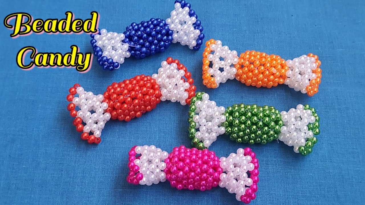 DIY How to make Beaded Candy | Handmade Beads Candy making | Easy Christmas Decoration ideas at home