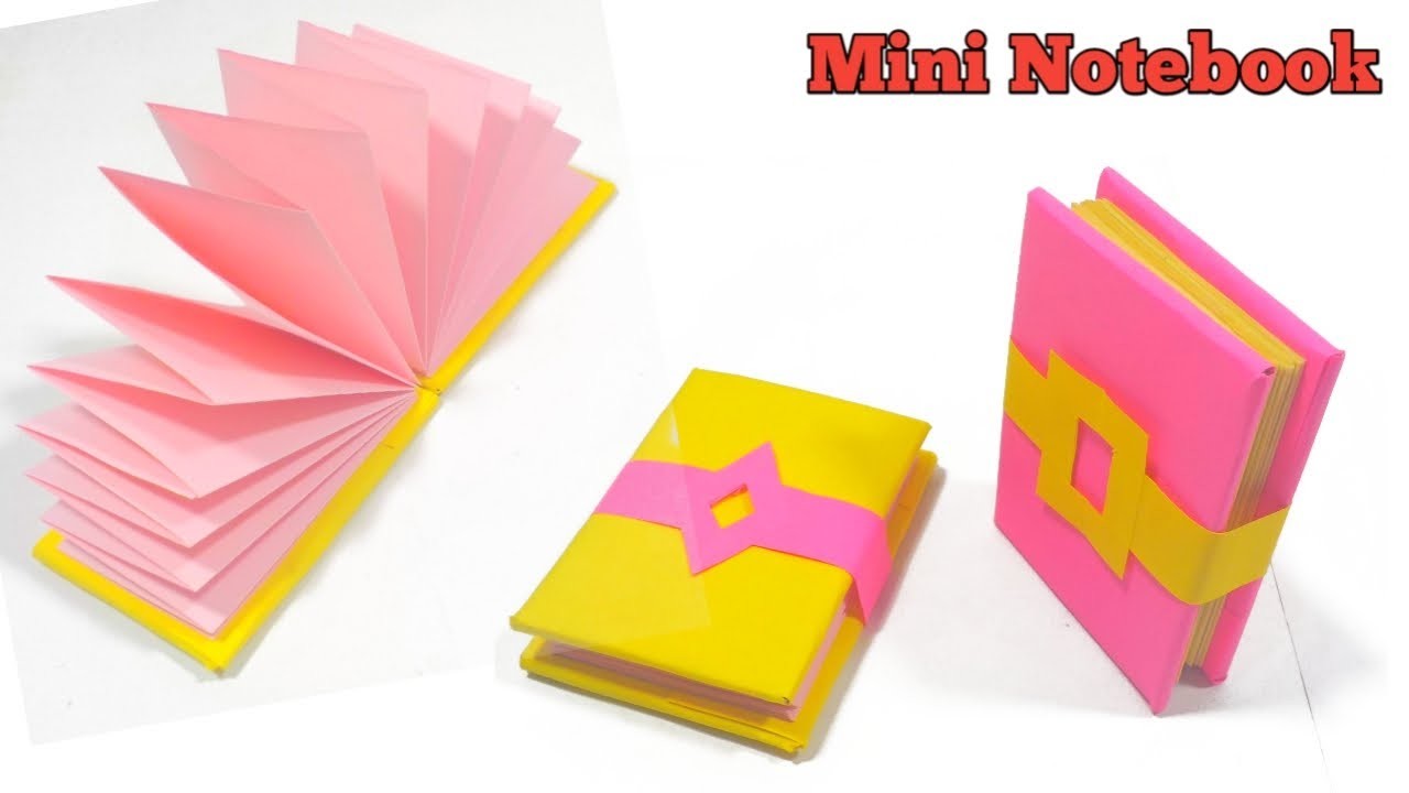DIY Mini Notebook With Hard Cover | How to make Mini notebook | Origami Notebook