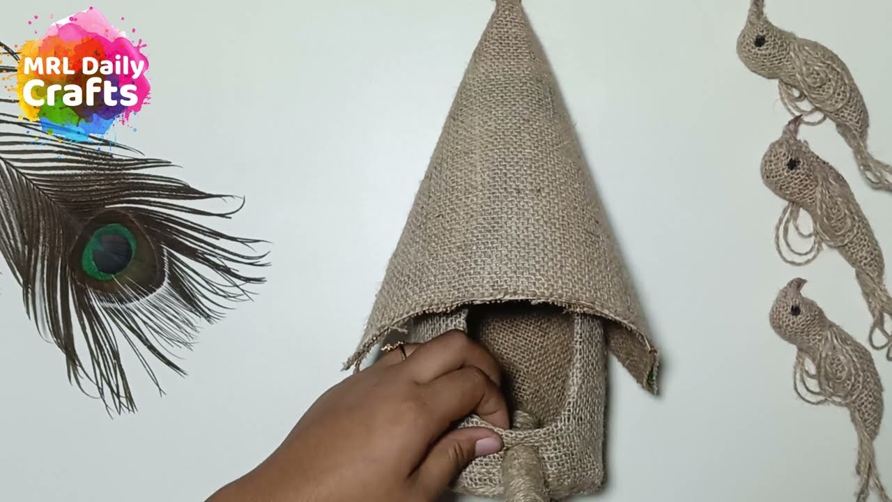 DIY Nest making with Jute and plastic bottle| bird home | bird |craft|diy| jute craft idea