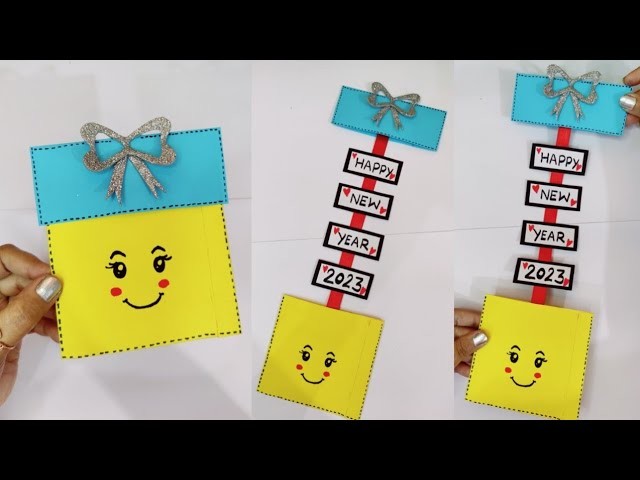 DIY - New year card 2023 • Happy New year greeting card making ideas • How to make new year card