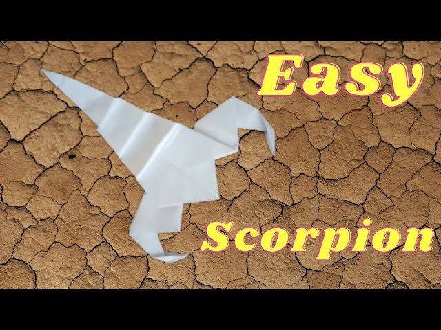 Easy Origami Scorpion, How to Make Paper Scorpion step by step, Origami Animals