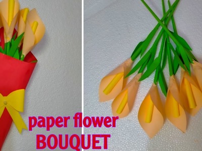 Easy paper flower bouquet.paper craft  art