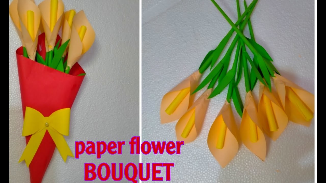 Easy paper flower bouquet.paper craft  art