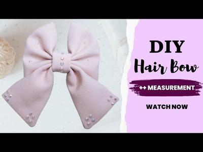 Holiday Craft - How to Make Bow out of Fabric | Hair Bow Clip Making at Home