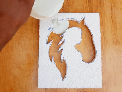 Horse ????  Showpiece Making. White Cement Craft Ideas. Animal Showpiece