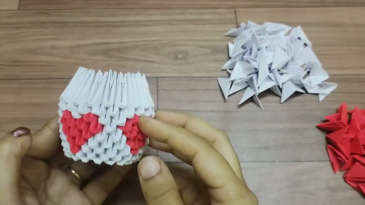 How To make 3D Origami Stand \ 3d origami pen holder \ pen holder tutorial | DIY paper pen holder