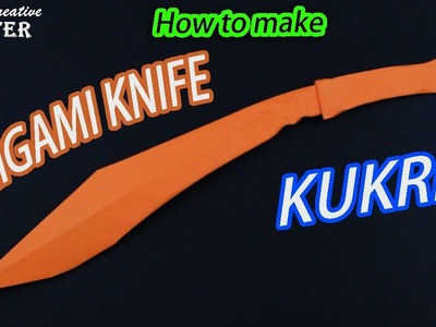 How to make a knife out of paper. Origami knife - kukri