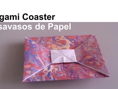 How to Make an Origami Paper Coaster - Cómo Hacer un Posavasos de Papel, Manualidades para Fiestas