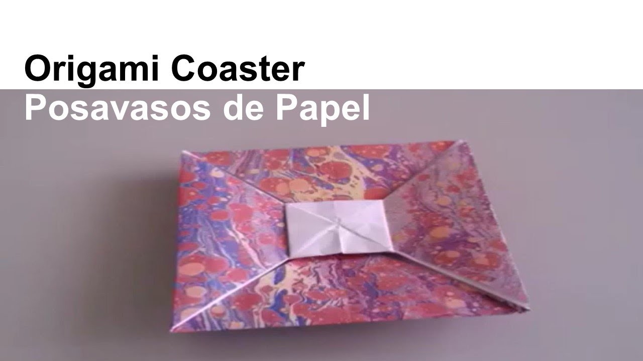 How to Make an Origami Paper Coaster - Cómo Hacer un Posavasos de Papel, Manualidades para Fiestas