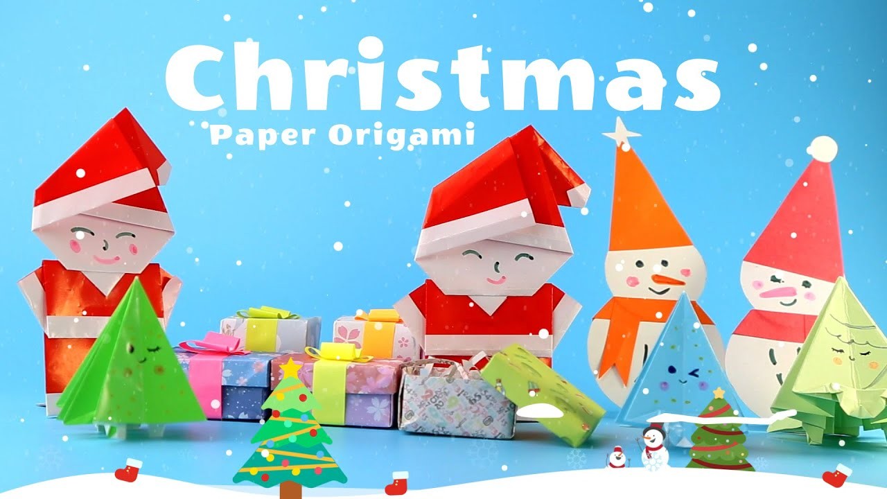 How to Make Christmas Origami| Christmas Tree | Santa Claus Origami | Snowman Origami | Paper Crafts