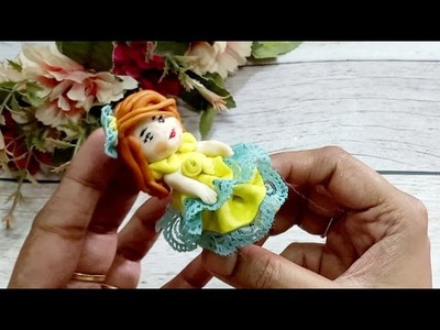 How to make clay doll.Clay doll making.Air dry clay craft ideas