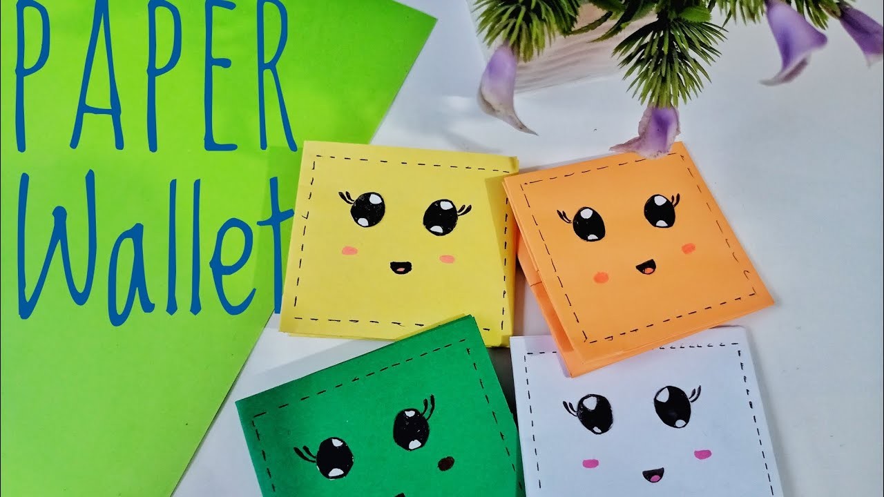 How to make cute paper wallet. Kawaii paper wallet. origami paper wallet. DIY paper craft