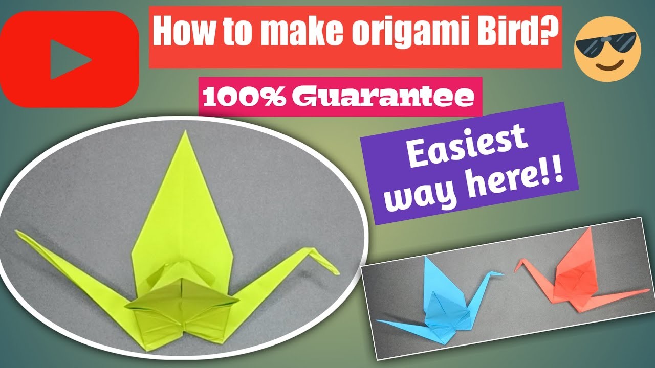 How to make origami bird ?. easy origami bird. easy creative art. easy paper folding