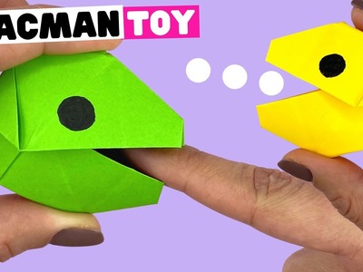 How to make origami Pacman toy EASY. Paper Pacman step by step.