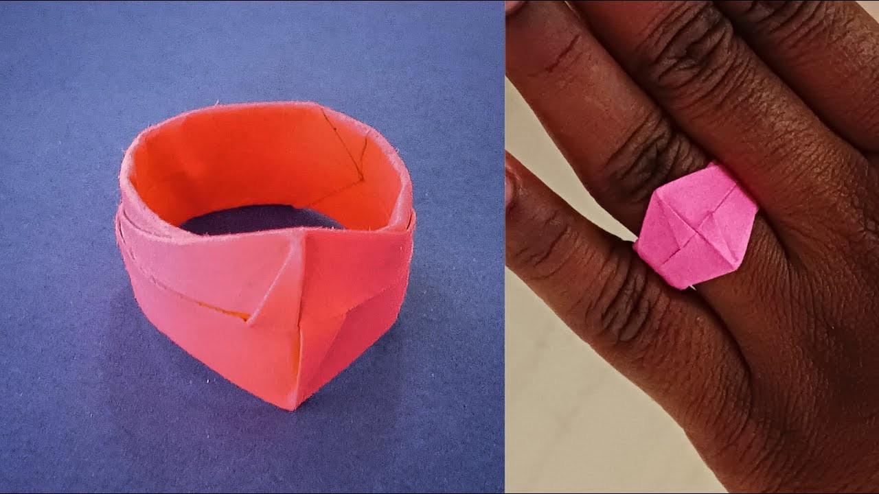 How to make paper ring. Paper ring making. Origami ring. Easy paper craft. DIY craft