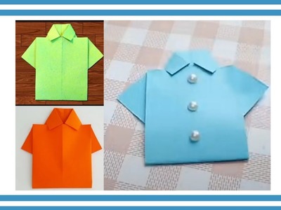 How to make paper Shirt | paper shirt making | DIY | Origami | Muqaddas art collection