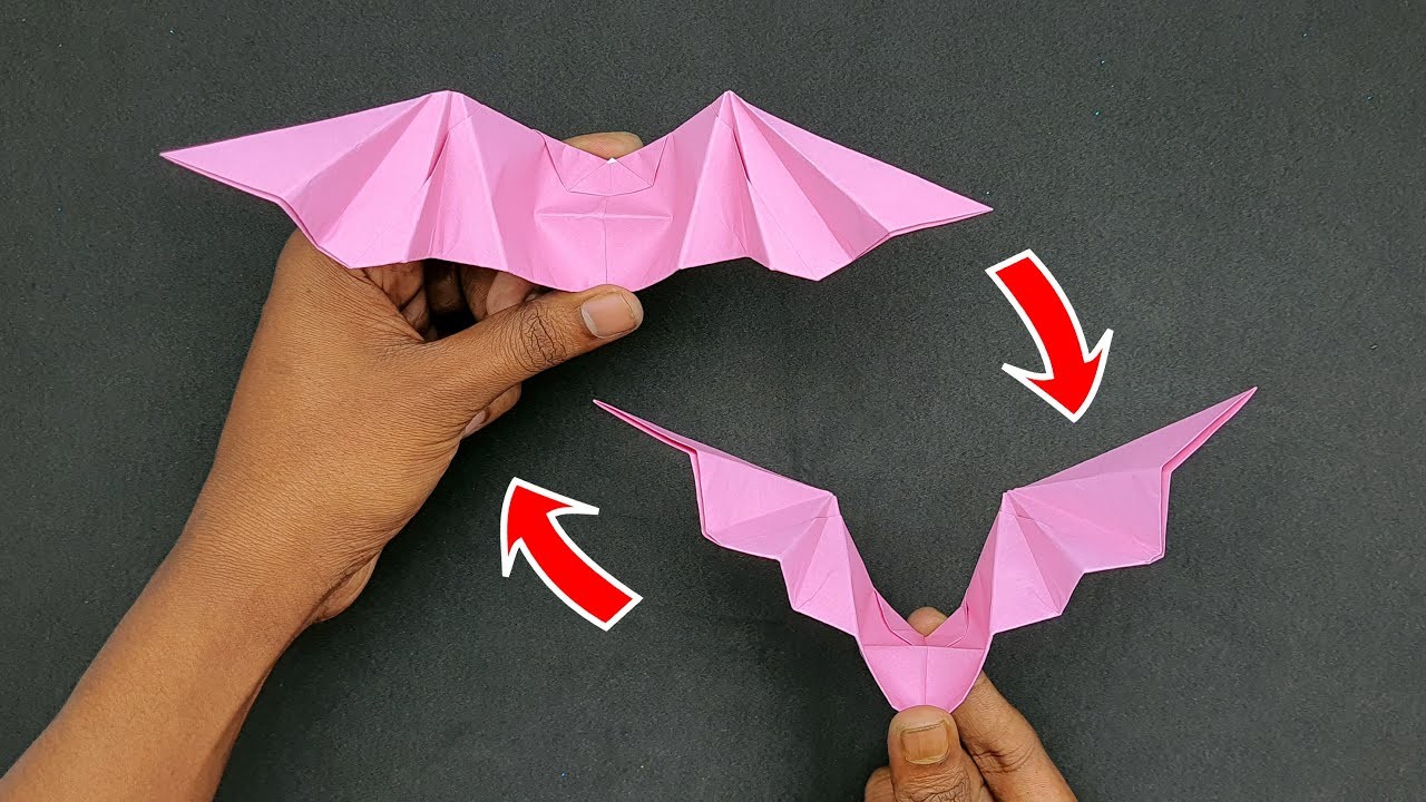 How To Make Paper Toy Fly Like A Bat | Origami Flapping Bat | Moving Paper Toy Making Ideas