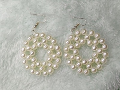 How to Make pearl  Earrings at home. easy to make diy, An Easy Tutorial #pearlearrings #jewellery