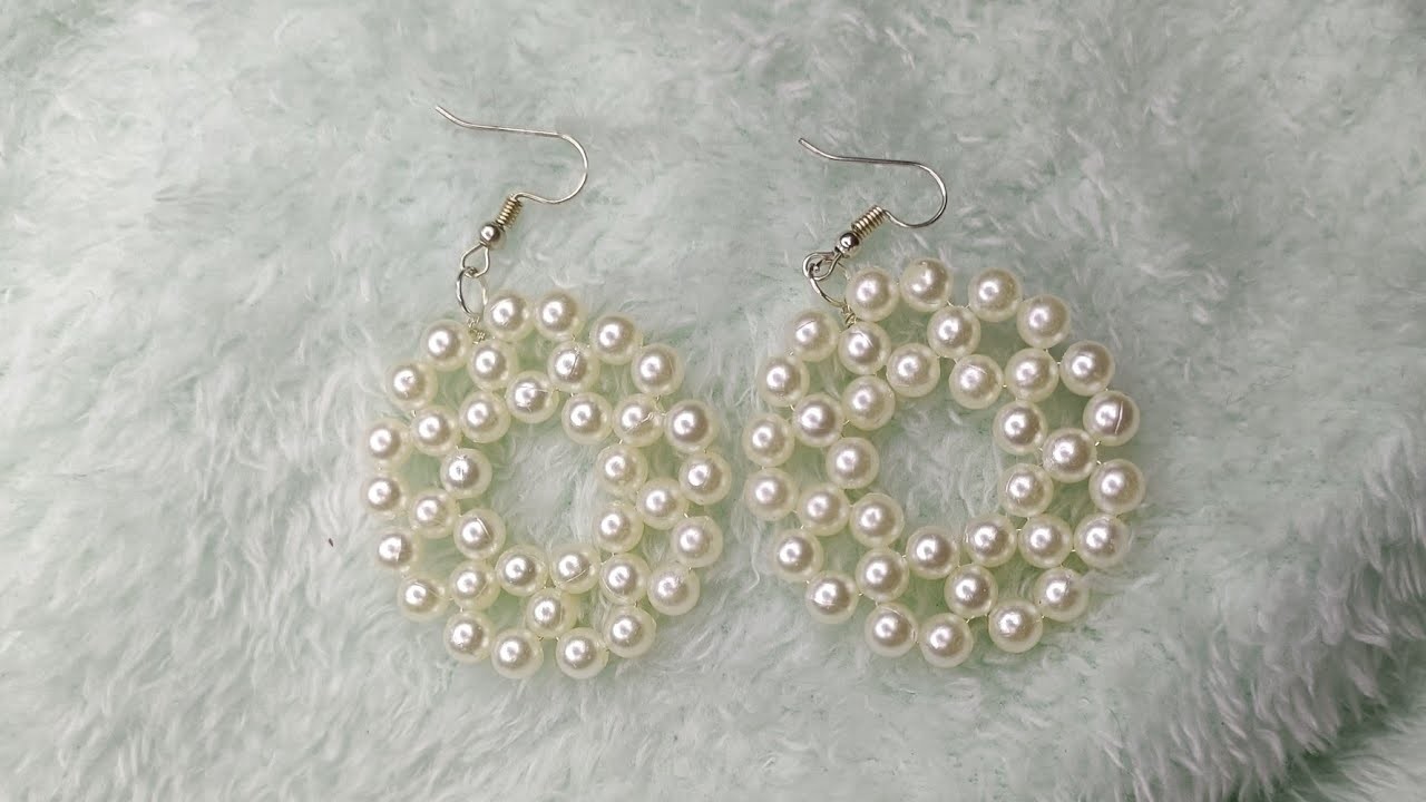 How to Make pearl  Earrings at home. easy to make diy, An Easy Tutorial #pearlearrings #jewellery