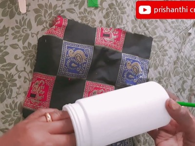 How to reuse waste plastic bottles.simple and easy craft ideas using scarp cloths.flower vase making