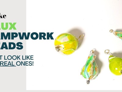 Make FAUX Lampwork  Beads that look like the real ones! Step-by-step polymer clay tutorial