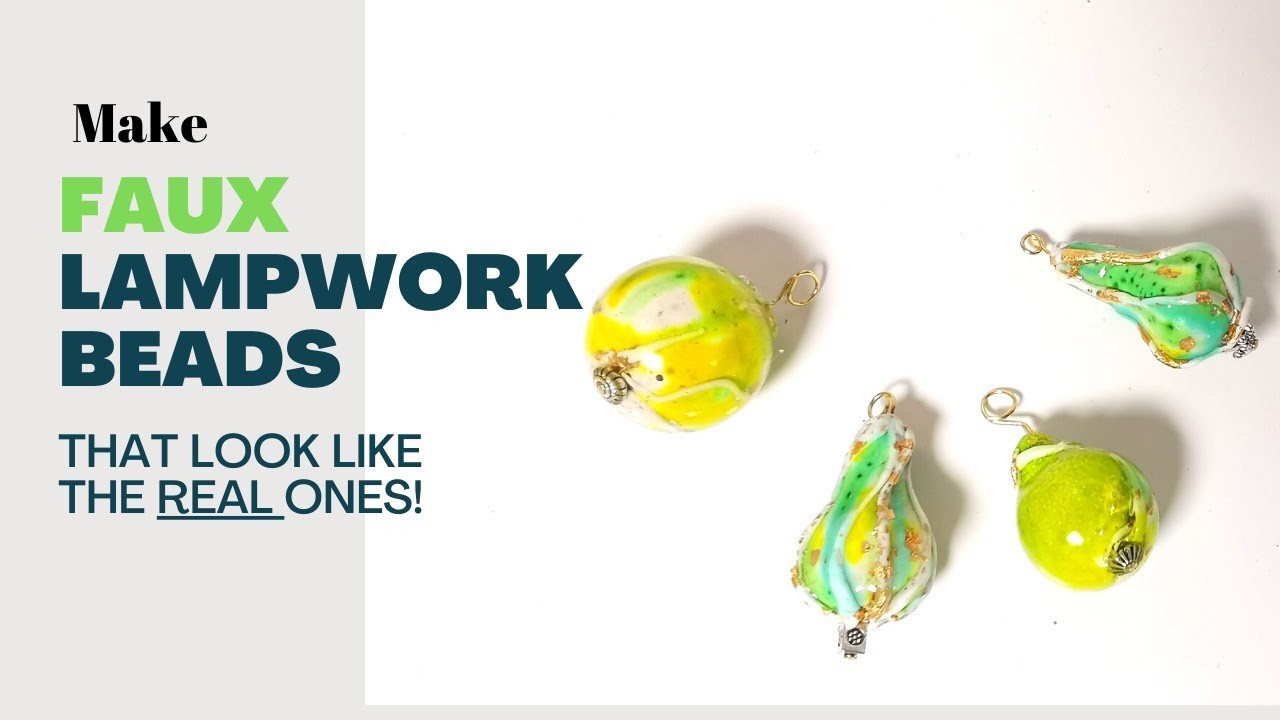 Make FAUX Lampwork  Beads that look like the real ones! Step-by-step polymer clay tutorial