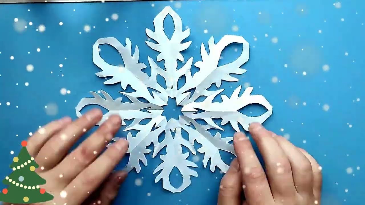 MAKE IT HOW TO MAKE A BEAUTIFUL PAPER SNOWFLAKE It's easy to make a paper snowflake✅❄