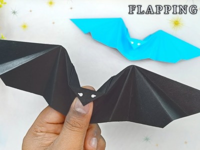 Origami Flapping Bat | How to make paper bat for Halloween | Easy paper craft