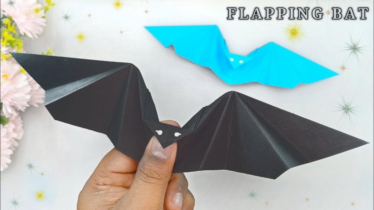 Origami Flapping Bat | How to make paper bat for Halloween | Easy paper craft