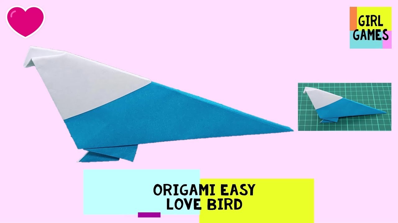Origami Love Bird - How to Make A Paper Bird - Easy #Origami Bird Folding Instructions