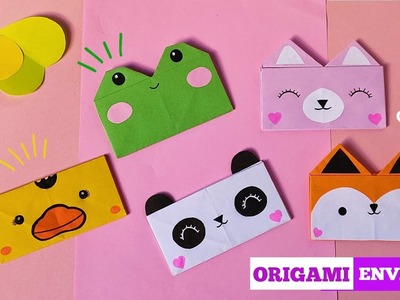 Origami Paper Cat, Fox, Panda, Chicken, Frog, Envelope | How to Make Paper Wallet | DIY | Easy
