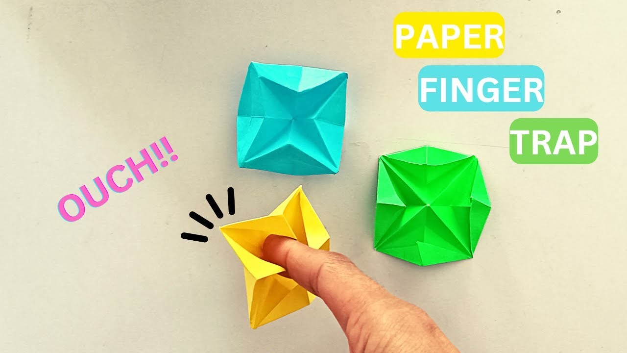 Origami Paper Finger Trap Toy Easy Paper Toy Craftboat
