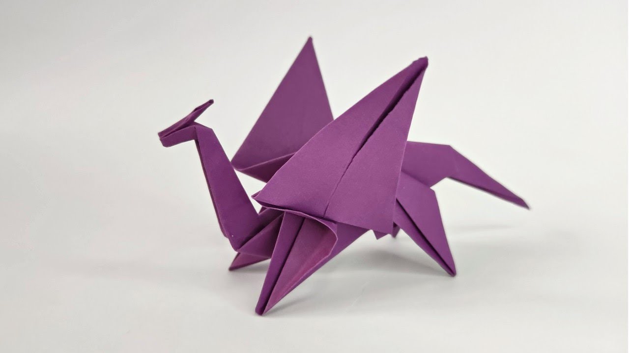 Origami PURPLE DRAGON | How to make a paper dragon